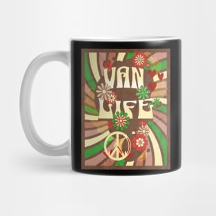 Van Life Psychedelic Stripes & Flowers Mug